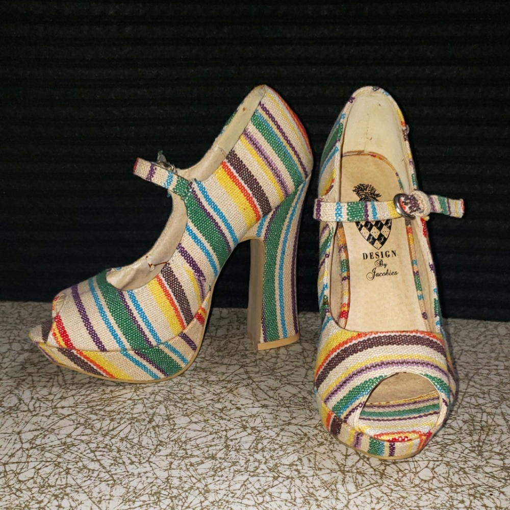 Platform High Heels Design by Jacobies Size 6.5